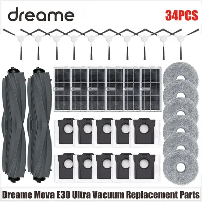 Dreame Mova E30 Ultra Vakuum Ersatzteile Haupt Tricut Roller Seitenbürste Hepa-Filter Mopp Tuch Image