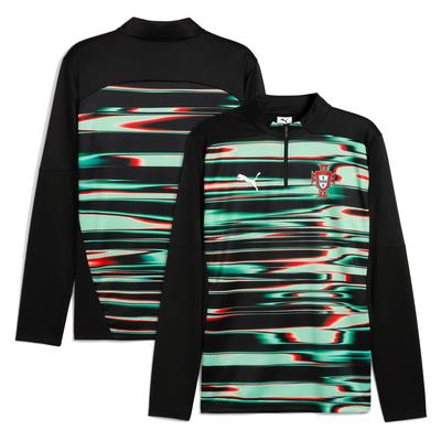 Portugal PUMA Prematch 1/4 Reißverschluss Oberteil - Schwarz Image