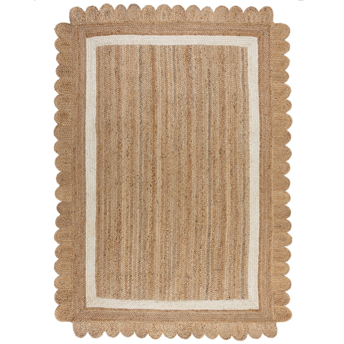 Einzigartiger Jute Teppich Grace, Handarbeit, von Kadima Design. Farbe: Braun-Beige, Größe: 120x170 cm Image