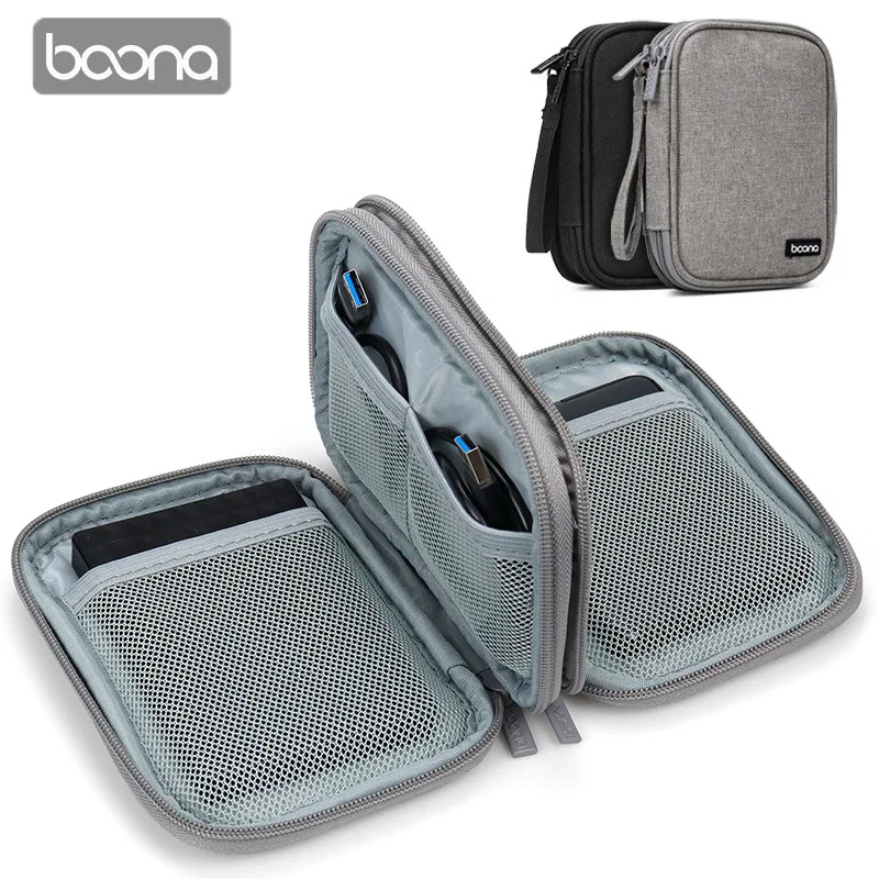 BOONA Oxford étui pour disque dur 2.5 sac pour disque dur câble USB sac de rangement pour disque dur externe transportant un étui pour disque dur SSD