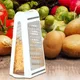 Grattugia per formaggio a 2 lati Grattugia per verdure con contenitore per carota, cetrioli, affettatrice, utensili da cucina, lame in acciaio inossidabile
