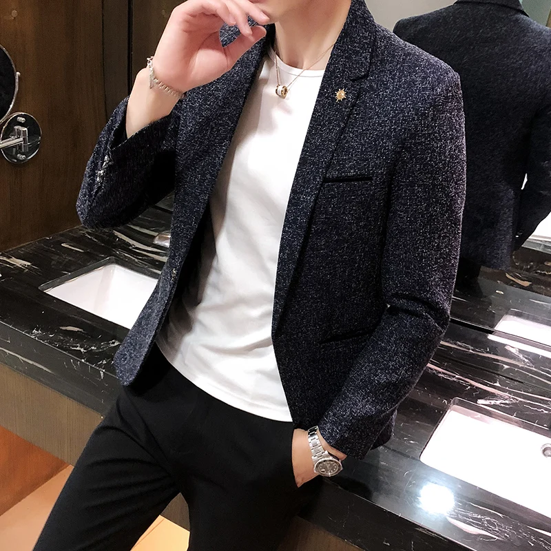 Herren Retro Casual Anzugjacke Blazer Business Formelle Leinenanzugjacke Hochwertige Clubkleid Formelle Jacke Plus Größe 4XL-M