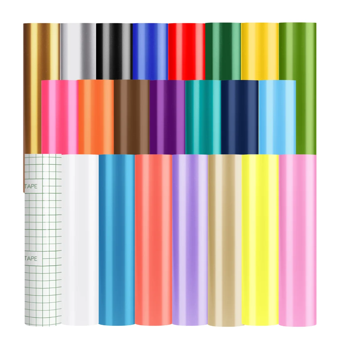 12 x120in selbst klebende Vinyl rolle für Cricut Explore3 & Maker3, permanentes Vinyl für Silhouette Cameo, Dekor aufkleber, Schneide maschine Image