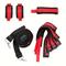 TEMU Red Resistance Band Fitness Set - For Yoga, Pilates & Gym Workouts, Nylon Material