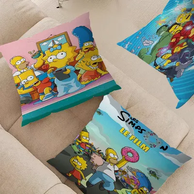 Cartoon Anime S-Simpsons Kissenbezug Kissenbezug Polsterung Sofa Wurfkissen Home Decor Kissenbezug Image