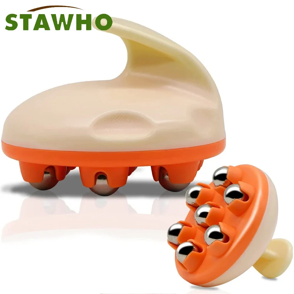7-Perlen-Körperball-Roller-Massagegerät, professionell, Anti-Cellulite, Muskelschmerzlinderung, Entspannungsmassage, Nacken, Rücken, Schulter, Facelifting