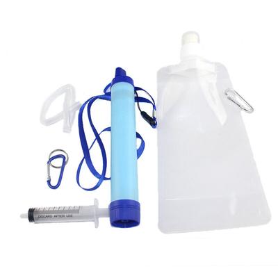 Notfall-Wasserfilter für den Außenbereich, persönlicher Wasserfilter mit Zubehör, tragbares Image