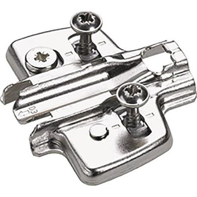 Hettich - Kreuzmontageplatte Stahl vernickelt D=0,0 mm ø 5 x 7,5 mm mit Pilotzapfen und Image