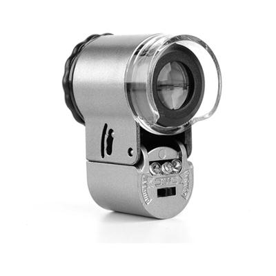 Juwelier-Lupe, 50-fache faltbare Metalllupe mit led- und UV-Licht, Lupe, Taschenlupe für Image