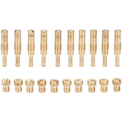 20-teiliges Motorrad-Vergaser-Hauptdüsen-Set, Düsen, langsame Pilotdüsen für Keihin pwk cvk pe Carb Image