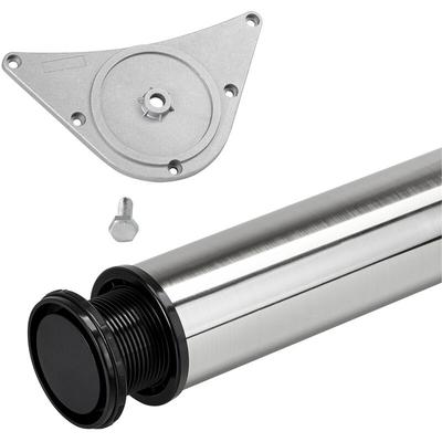 So-tech - 1 Stück Tischbein Höhe 820 mm ø 76 / 80 mm echt Edelstahl gebürstet belastbar bis 75 kg, Image