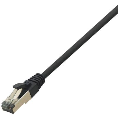 Logilink - CQ8093S RJ45 Netzwerkkabel, Patchkabel cat 8.1 s/ftp 10.00 m Schwarz Halogenfrei 1 St.