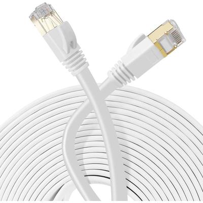 Beijiyi - 10 m flaches Ethernet-Kabel, Cat7-Netzwerkkabel mit beschichtetem RJ45, kompatibel mit Image