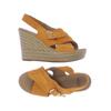 UGG Damen Sandale, Gr. 37, orange, Leder