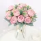 30cm Rose Silk Peony Artificial Flower Pink DIY Home Living Room Garden Wedding Decoration Fake