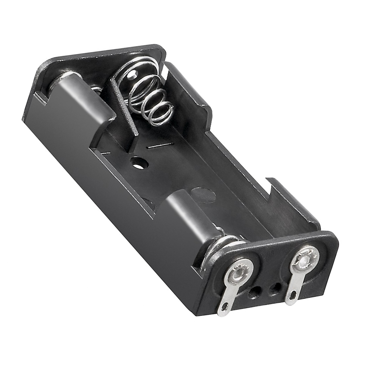 AccuCell Batteriehalter für 2x AAA Micro LR03 Abmessungen 53x24,5x13mm mit Lötfahnen U-Form Image