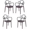 Lot de 4 chaises design - Dream - Noir - Nest Dream