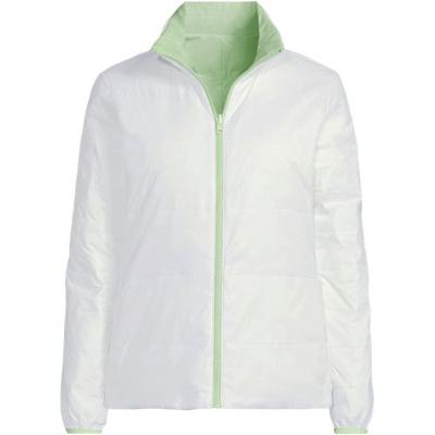Wanderweight Down Ultralight Packable Reversible Jacket, Women, size: 28-30, plus, Green, Nylon, by Lands' End
