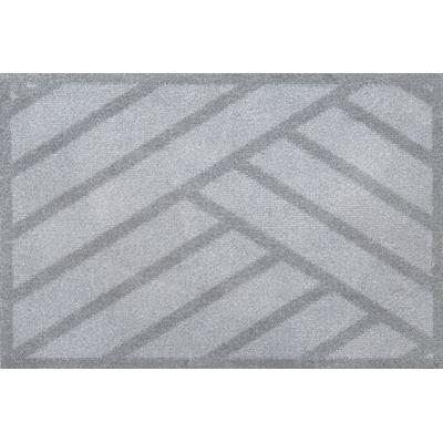 Teppich "Rayas", grau, B:50cm H:9mm L:72cm, Baumwolle, Viskose, WASH+DRY BY KLEEN-TEX, Teppiche Image