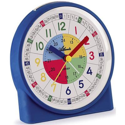 Kinderwecker ATLANTA "Lernwecker, 2125/15", blau, Wecker, Kinder, ideal auch als Geschenk