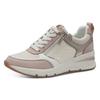 Keilsneaker TAMARIS, Damen, Gr. 37, rosa (rosé kombiniert), Lederimitat, unifarben mit Farbeinsätzen, sportlich, Schuhe, Freizeitschuh, Halbschuh, Schnürschuh mit Außenreißverschluss
