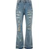 Bequeme Jeans 2Y STUDIOS "2Y Studios 2Y Firio Destroyed Straight Jeans", Herren, Gr. 36, Normalgrößen, blau (sand blau), 100% Baumwolle, unifarben, casual, normal, Jeans