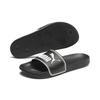 Badesandale PUMA "Leadcat FTR", Gr. 43, schwarz-weiß (puma schwarz, puma team gold, puma weiß), sportlich, Schuhe