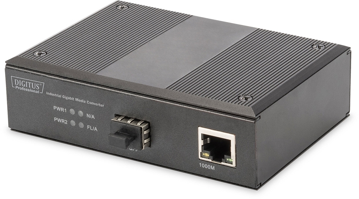 DIGITUS IIndustrieller GB Medien Konverter RJ45, SFP, bis 80km Image
