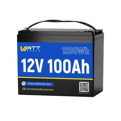 TEMU Wattcycle 12v 50/100ah Lifepo4 Lithium Battery - 20000 Cycles, Low Temperature Protection - Ideal For Rv, Camping, And Storage, Keep By Electricity Image