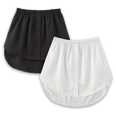 TEMU Loose Waist Shirt Skirt With Front And Middle Vertical Drop Image