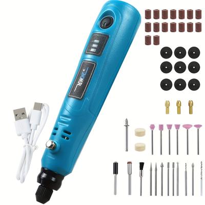 TEMU Newone 3.6v Mini Cordless Rotary Tool, 3-speed Rechargeable Kit With 48 Accessories, Usb Charging Power Tool For Sanding, Polishing, Drilling, Etching, Engraving, Diy Crafts Image