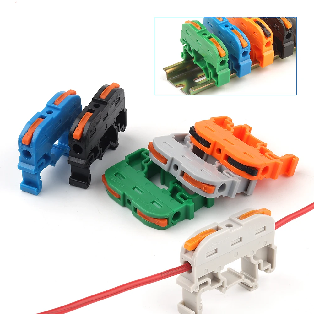 Schnellverbinder 211, DIN-Schienen-Druckklemme anstelle von UK2.5B, kompakter Spleißleiter, Kabelklemmenblock SPL Image