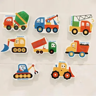 Fun Foam Engineering Vehicle Floating Bathtub Toy Water Play Toy Baby Bathroom Toys Game Baby Bath Toy for Babies Boys Girl Gift