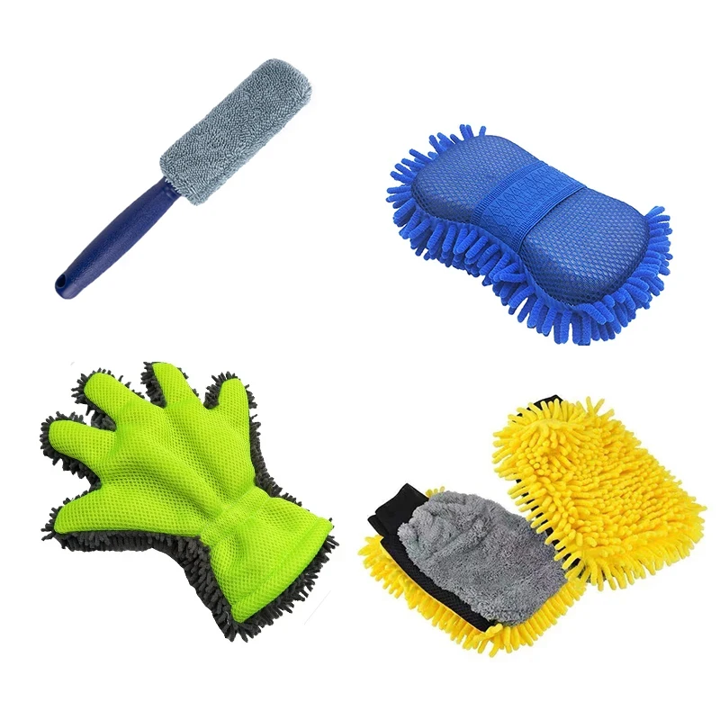 Große Chenille Auto Wisch block Reinigung Schwamm Block Reinigung Schwamm Koralle Samt Auto wasch schwamm multifunktion ale Auto zubehör Image