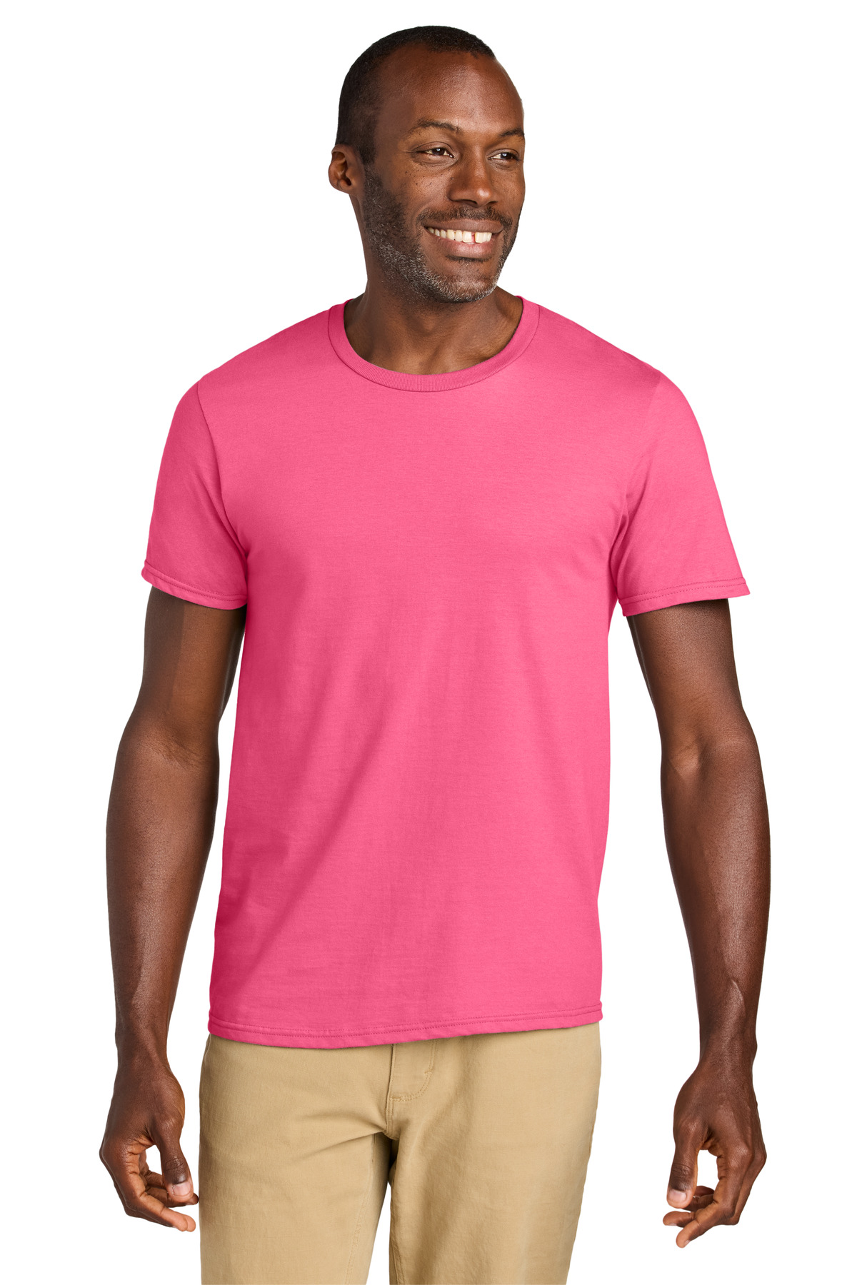 Jerzees 363M Classics Cotton T-Shirt in Neon Pink size Medium