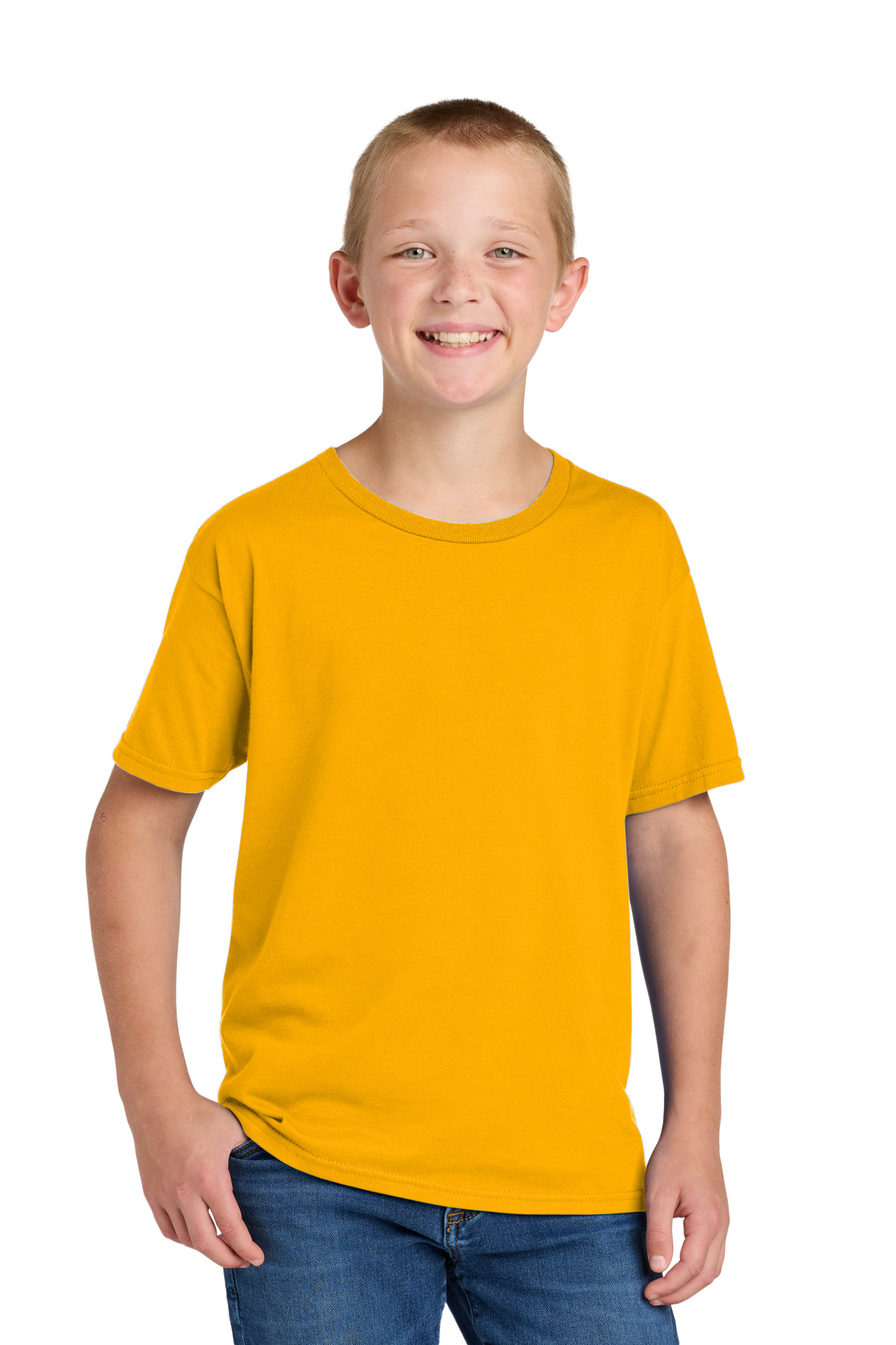 Jerzees 363Y Classics Youth Cotton T-Shirt in Gold size XL - Jerzees