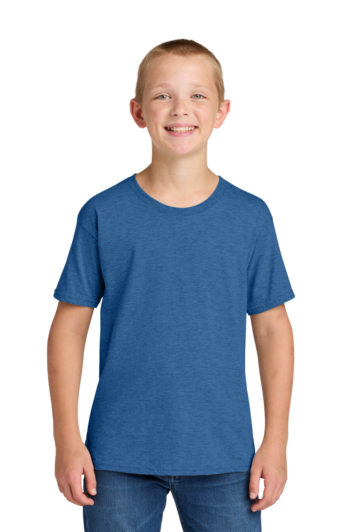 Jerzees 363Y Classics Youth Cotton T-Shirt in Retro Heather Royal Blue size Large