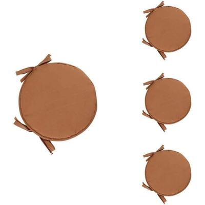 Set mit 4 runden Kissen. Rundes Stuhlkissen für Esszimmertisch und Stuhl mit Kordelzug, 38 cm Image