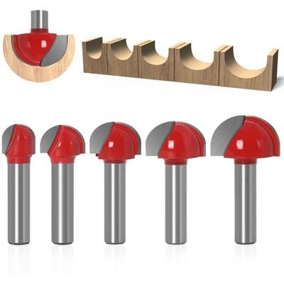 Versaillesfr - Holzfräser mit rundem Boden, 5 Stück, 8 mm Schaft, 12/16/19/22/25,4 mm, Image