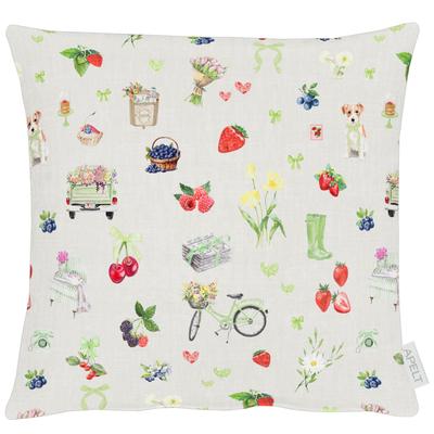 Dekokissen APELT "6724", bunt (grün, bunt, bedruckt), B:39cm H:5cm L:39cm, Polyester, Baumwolle, Dekokissen_Sitzkissen_Kissenhüllen Image