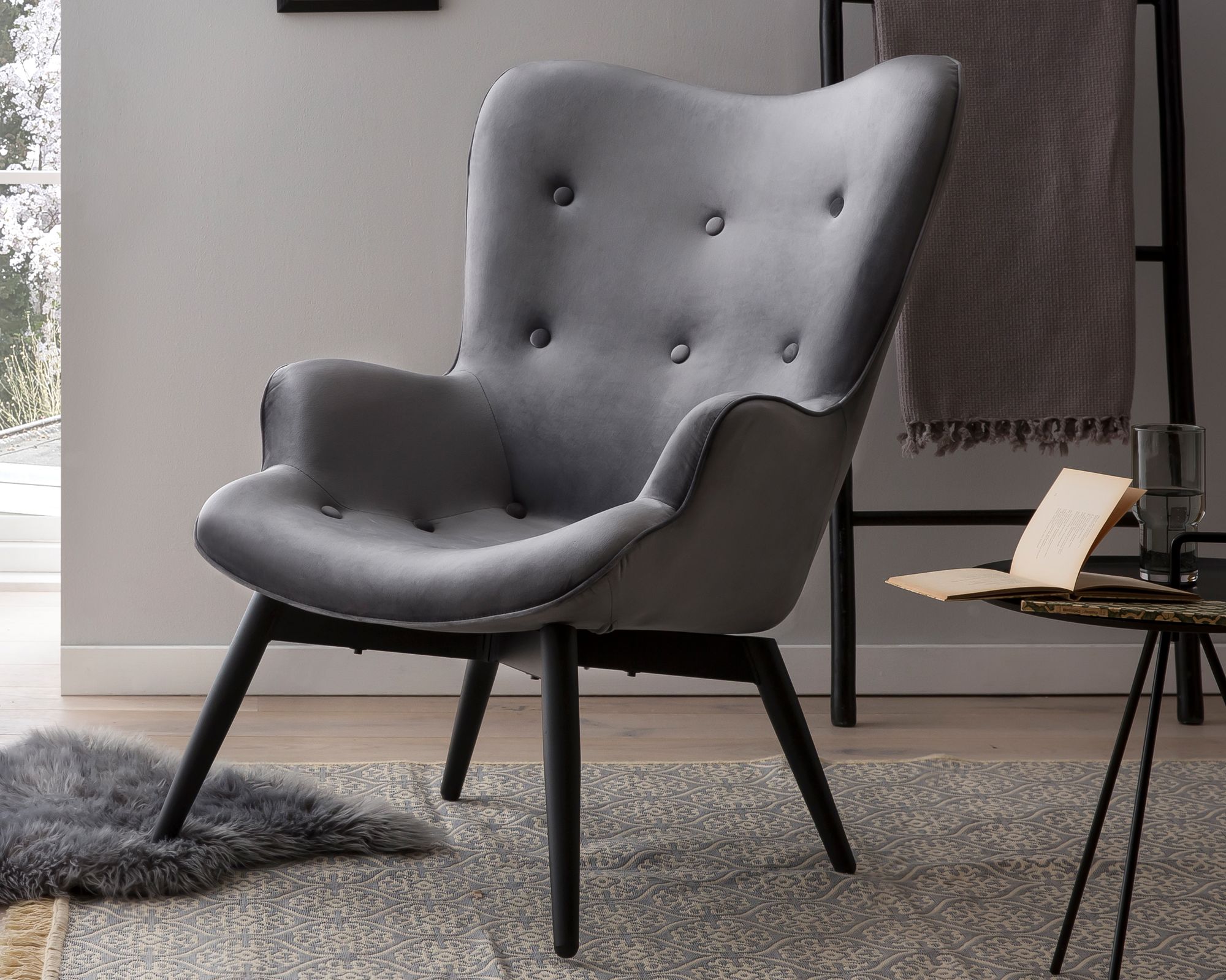 SalesFever »Anjo« Polstersessel grau 80x92x99 cm