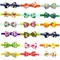 50/100pcs MixColor Pet Dog Bow Tie Summer Pet Supplies Small Dog Cat Puppy Bowties Summer Fruit