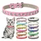 pet collar shiny diamond rhinestone pu leather neck strap for cat dog pet supplies pet dog collar