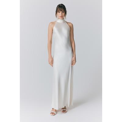 Ghost Amaia Halter Neck Satin Maxi Dress