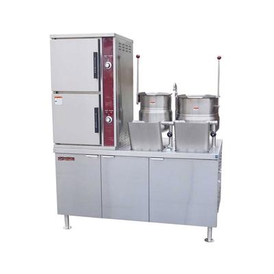 Crown Steam DCX-10-6-10 10 Pan / 10 Kettle Convection Commercial Steamer - Cabinet, Direct Steam, Stainless Steel, 120 V