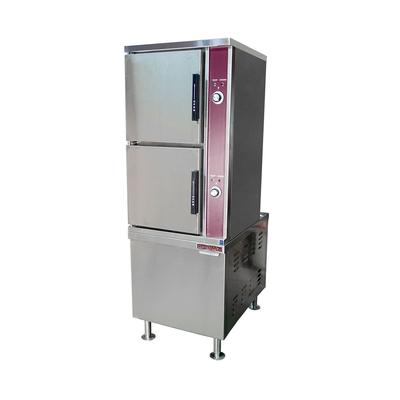 Crown Steam GCX-2-36 NG 6 Pan Convection Commercial Steamer - Cabinet, Natural Gas, Stainless Steel, Gas Type: NG