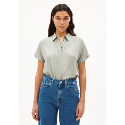 LARISAANA - Frauen Relaxed Fit Bluse - grün (Größe: S)