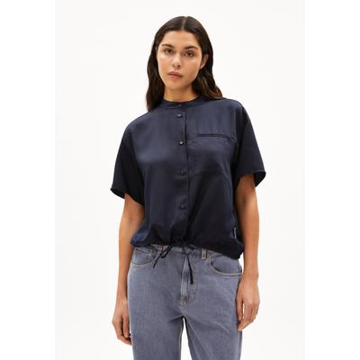 BARAAHE - Frauen Oversized Fit Bluse - blau (Größe: S)