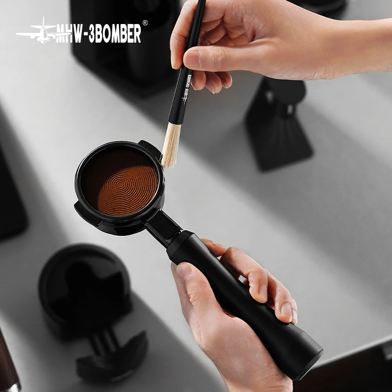 MHW-3BOMBER Espresso Bodenloser Siebträger 58 mm für Breville/Delonghi/E61Kaffeemaschinen mit Filterkorb Barista-Zubehör Image