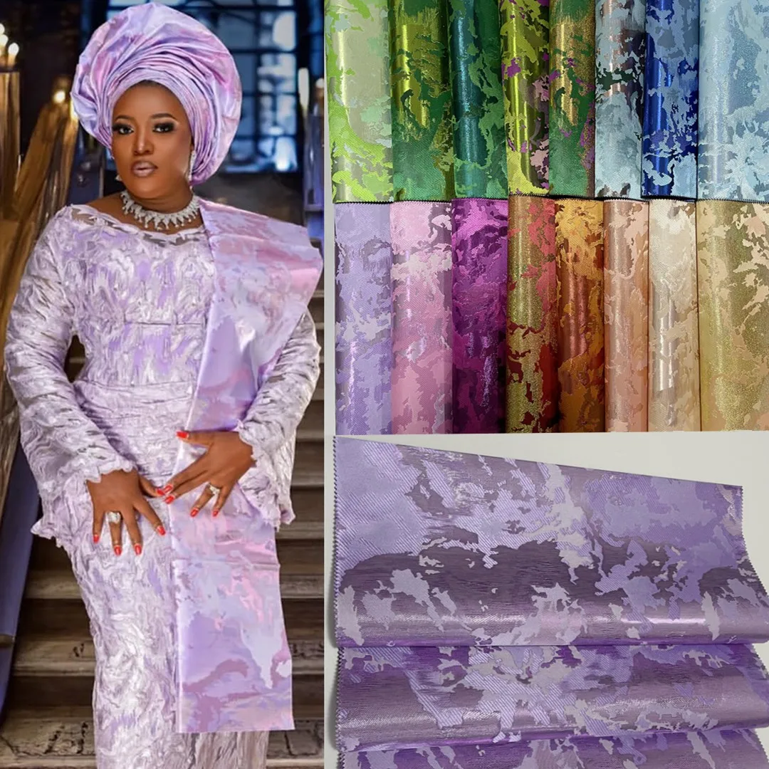 2025 Nigerianischen Mode Afrikanische Einzigartige Luxus 3D Schweizer Original Sego Gele Ipele Headtie Turban 2 Stücke Für Hochzeit Party Image